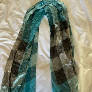 Burberry Blue Silk Scarf